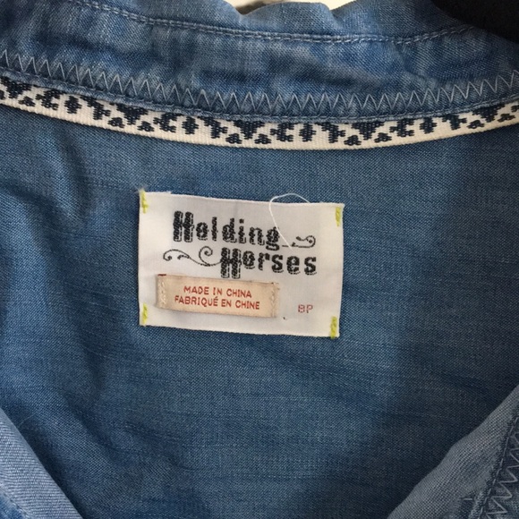 Anthropologie ombré chambray button up shirt - Picture 4 of 5